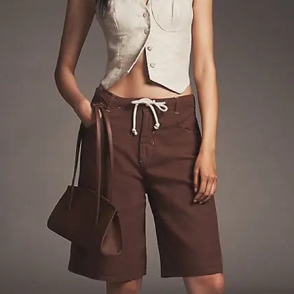 Anthropologie Brown Bermuda Shorts - Picture 2 of 3